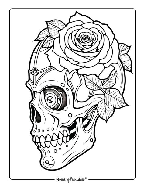 Skull Printable Coloring Pages