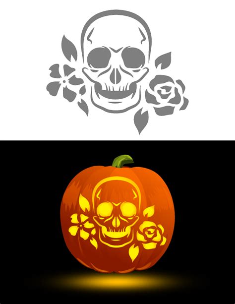 Skull Template For Pumpkin