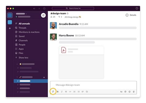 Slack Message Template