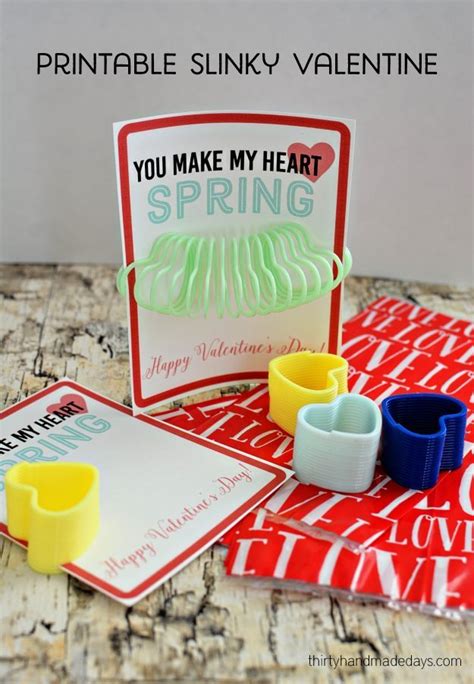 Slinky Valentine Printable