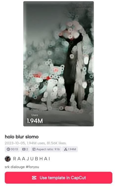 Slomo Video Template Capcut