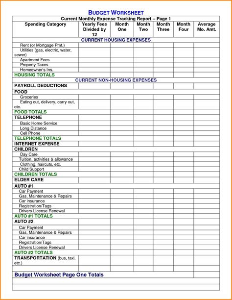 Small Business Budget Template Excel