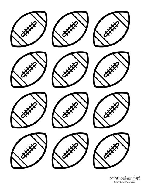 Small Football Printables
