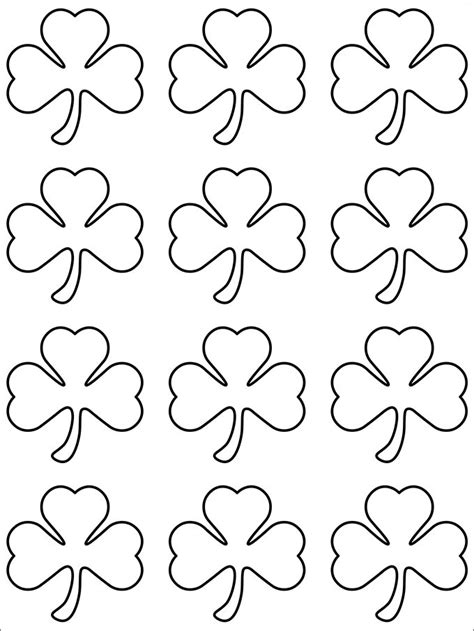 Small Shamrock Template