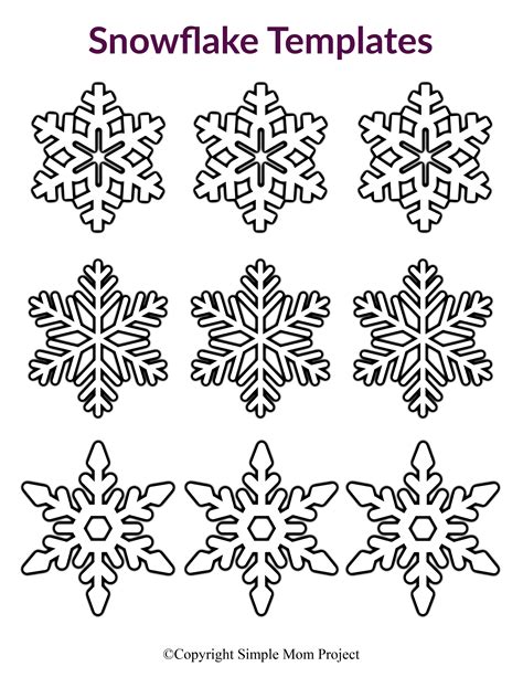 Small Snowflake Template
