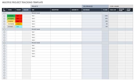 Smartsheet Task Tracker Template