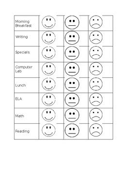 Smiley Face Behaviour Chart