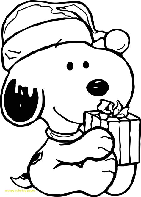 Snoopy Christmas Coloring Pages Printable