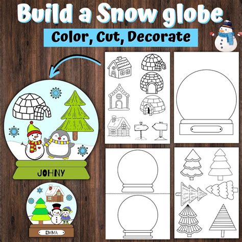 Snow Globe Craft Template