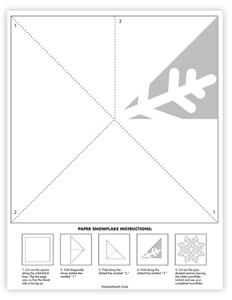 Snowflake Template Fold And Cut