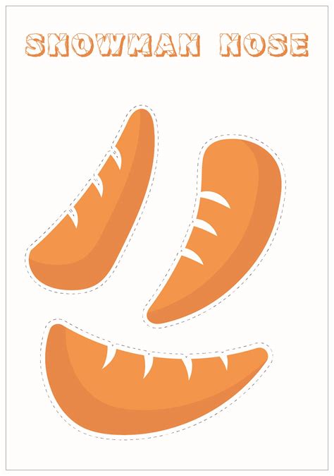 Snowman Carrot Nose Template