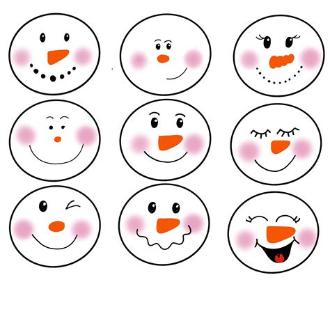 Snowman Face Printable