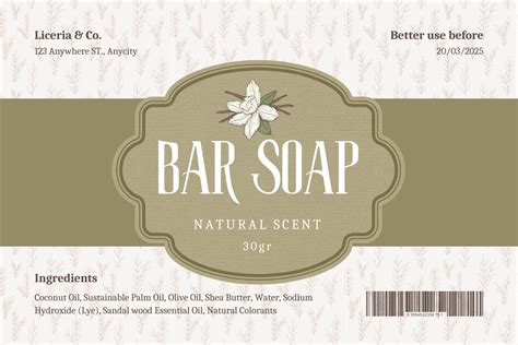 Soap Labels Printable