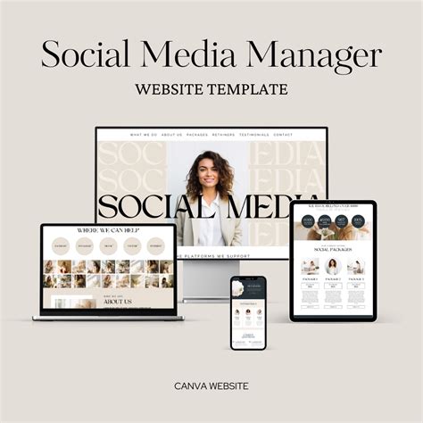 Social Media Manager Website Template