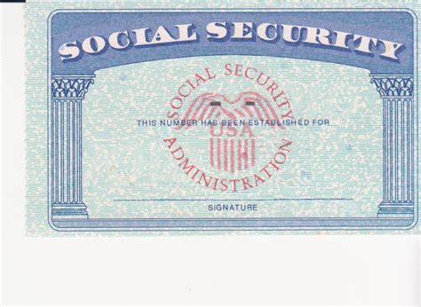 Social Security Card Template Download