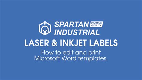 Spartan Industrial Label Template