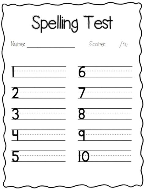 Spelling Worksheets Printable