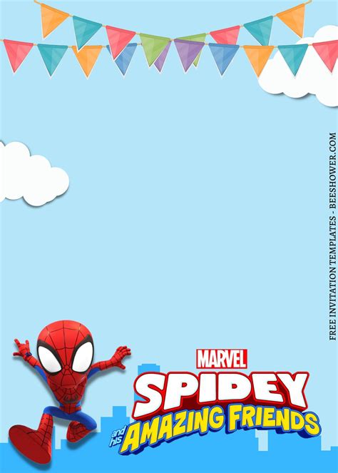 Spidey And His Amazing Friends Invitation Template Free