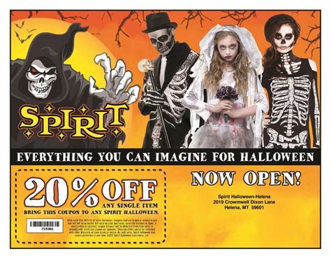 Spirit Halloween In Store Printable Coupon Free