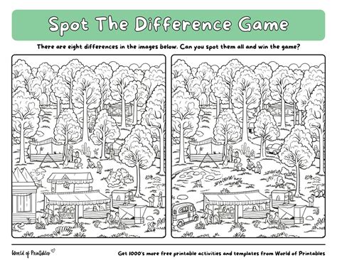 Spot The Difference Puzzles Printable For Adults