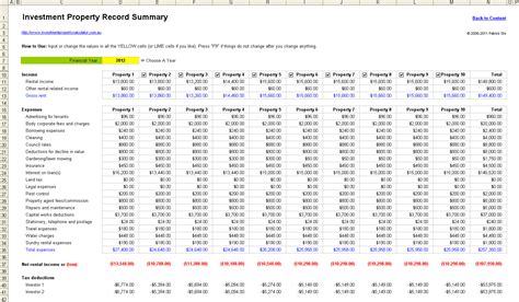 Spreadsheet Template For Rental Property