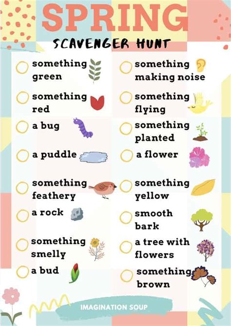 Spring Scavenger Hunt Printable