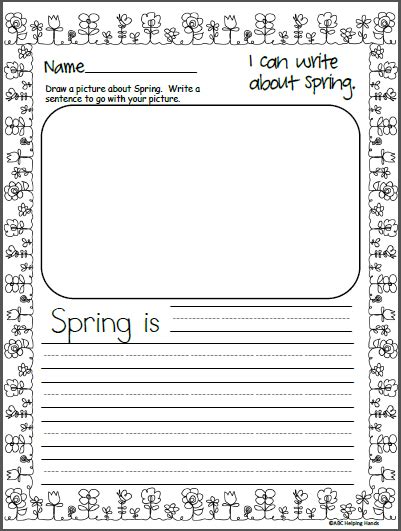 Spring Writing Template