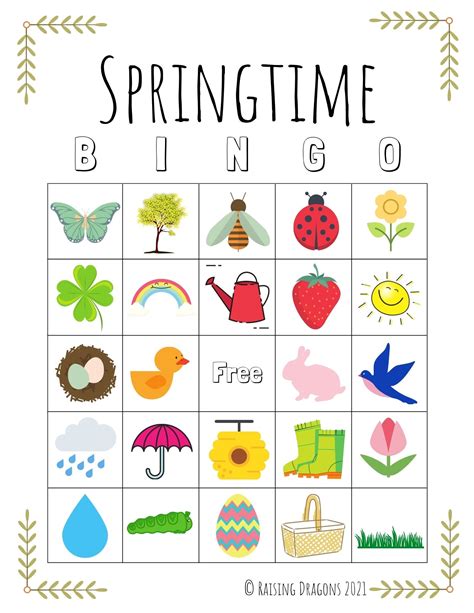 Springtime Bingo Printable