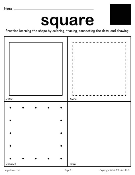Square Printable Worksheets