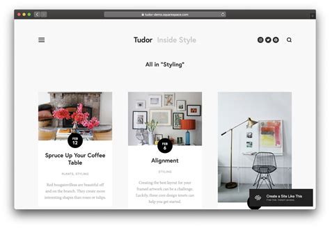 Squarespace Template Examples