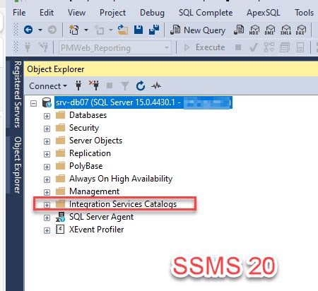 Ssms 21 Integration Services Catalog