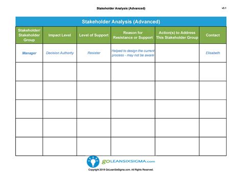 Stakeholder Assessment Template