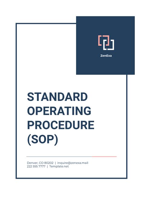 Standard Sop Template