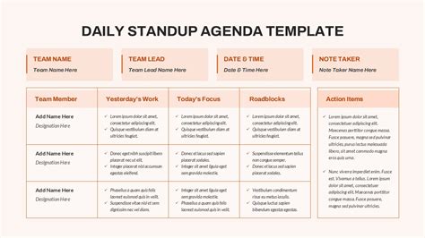 Standup Meeting Template
