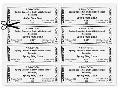 Staples Printable Tickets