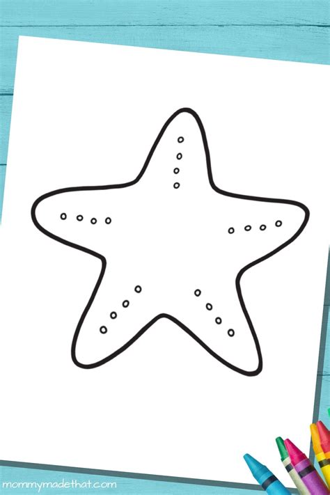 Starfish Template Printable