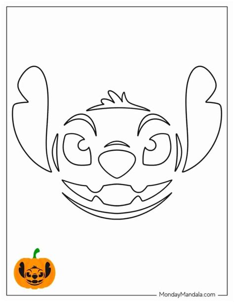 Stitch Pumpkin Stencil Printable