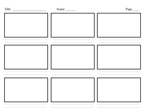 Storyboard Template For Animation