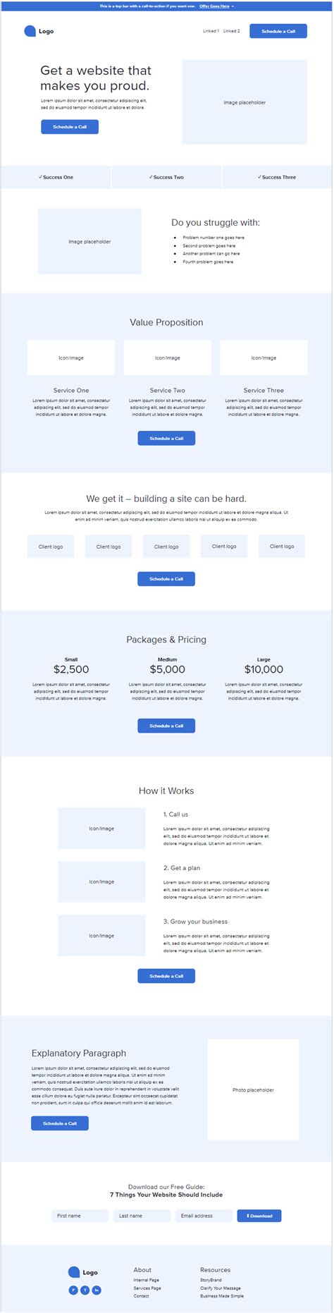 Storybrand Website Template