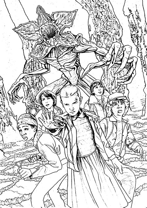 Stranger Things Coloring Pages Free Printable