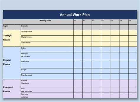 Strategic Plan Template Excel