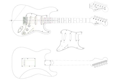 Stratocaster Guitar Template