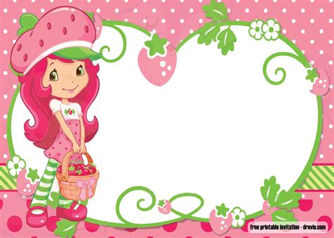 Strawberry Shortcake Invitation Template Free