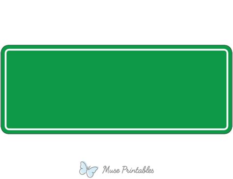 Street Name Sign Template