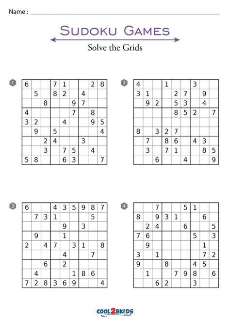 Sudoku Easy Free Printable
