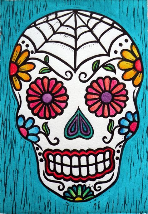 Sugar Skull Simple Drawing