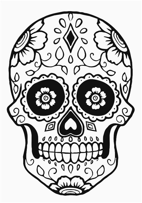 Sugar Skull Stencil Printable
