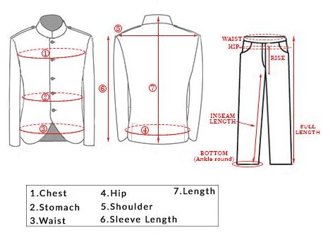 Suit Measurement Template