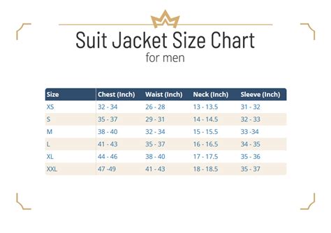 Suiting Size Chart