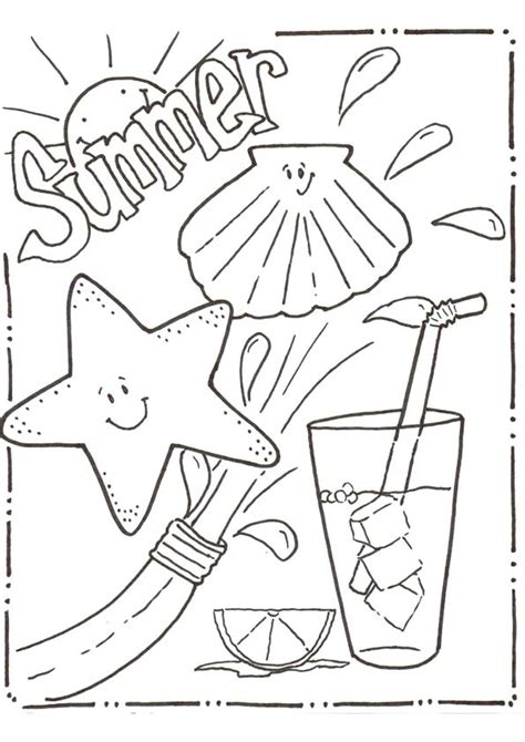 Summer Fun Coloring Pages Printable